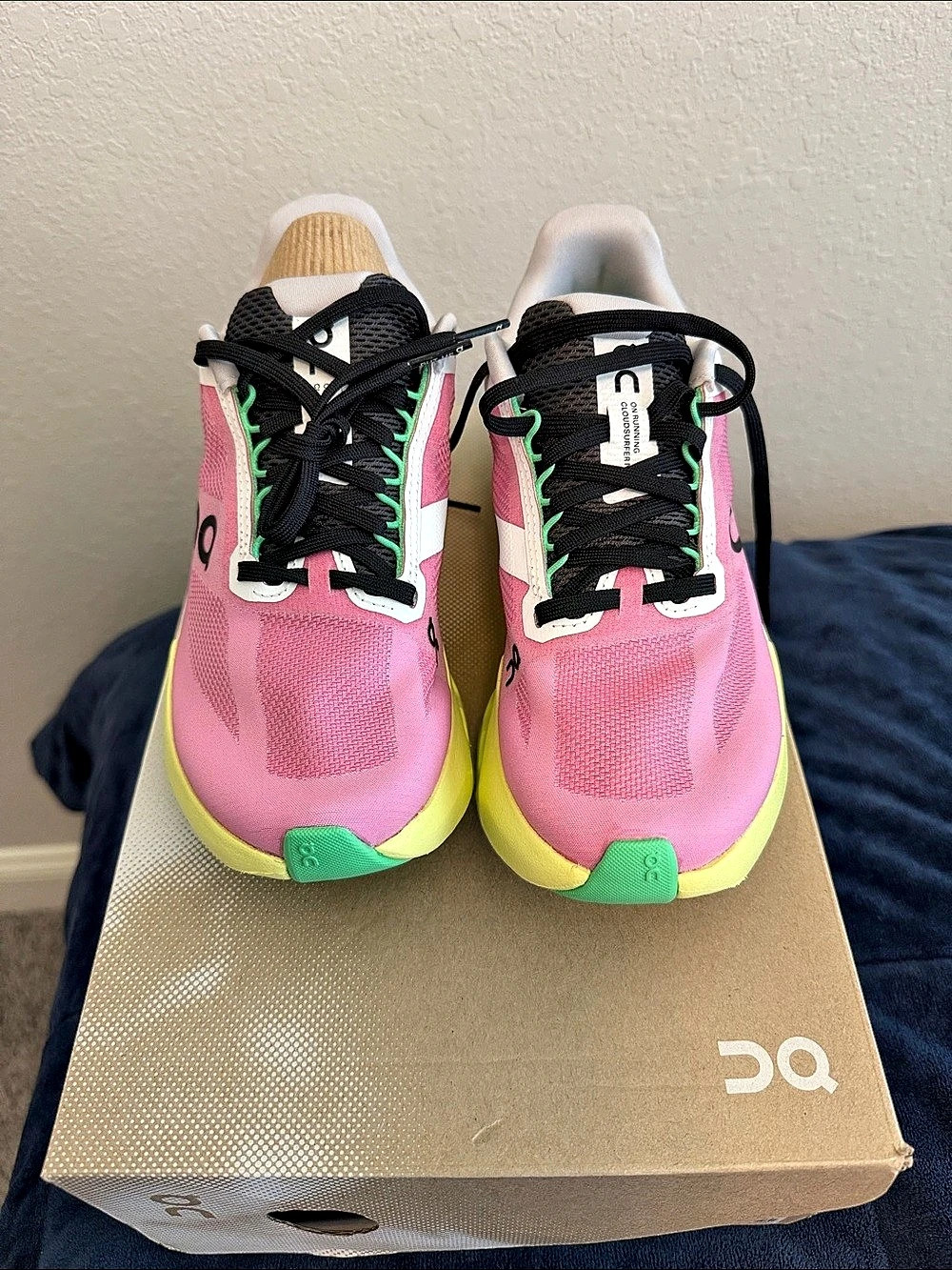 On Cloudsurfer Next Athletic Shoes in Pink & Yellow US 6.5 NWB